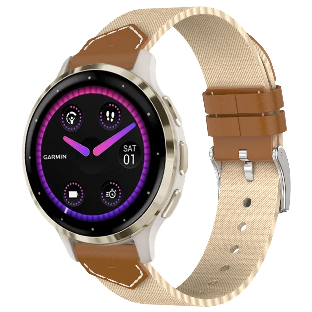 Pulseira jeans de 18mm para garmin venu 3s 2s vivoactive 4S vivomove 3s, pulseira para forerunner 265s 255s move 3s