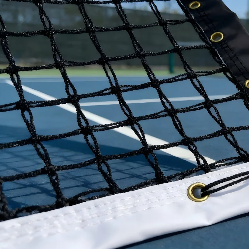 Official Match Level Double Line Woven Tennis Net High Strength PE Durable Custom Size Outdoor Sports