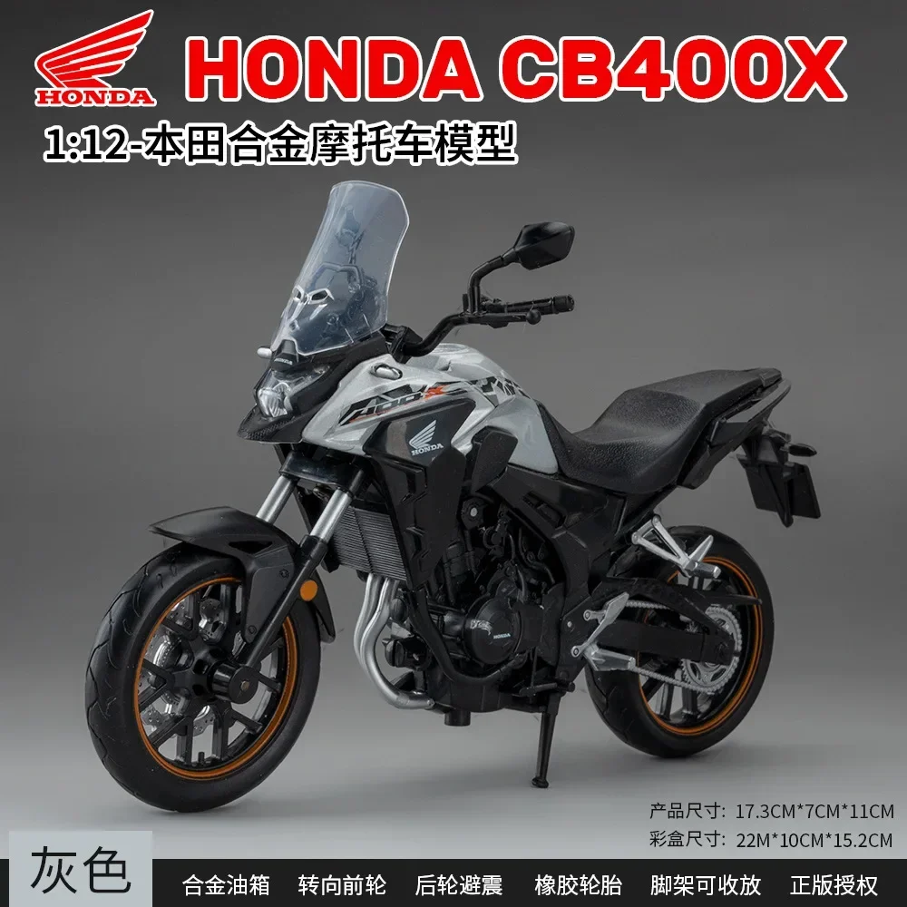 1:12 Honda CB400X Alloy Motorcycle Model Diecast Street Off Road Autocycle Model Simulation Collection Children Toy Gift M60