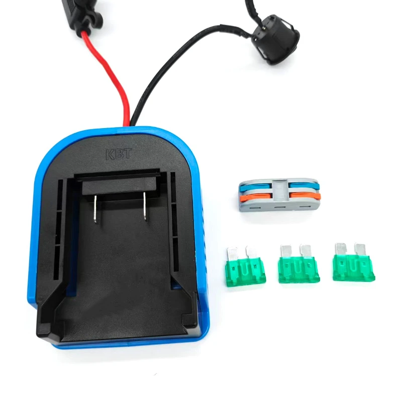 Portable Power Wheel Adapter Power Connector with Fuse and Terminal Blocks for Kobalt 24V Batteries for Remote-controlled Trucks