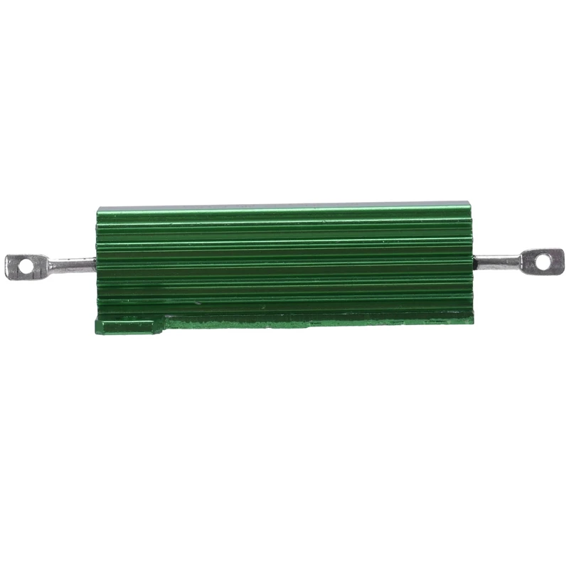 Resistenza di potenza a filo avvolto con guscio in alluminio da 2 pezzi verde 100W 100 Ohm e 50W 25 Ohm