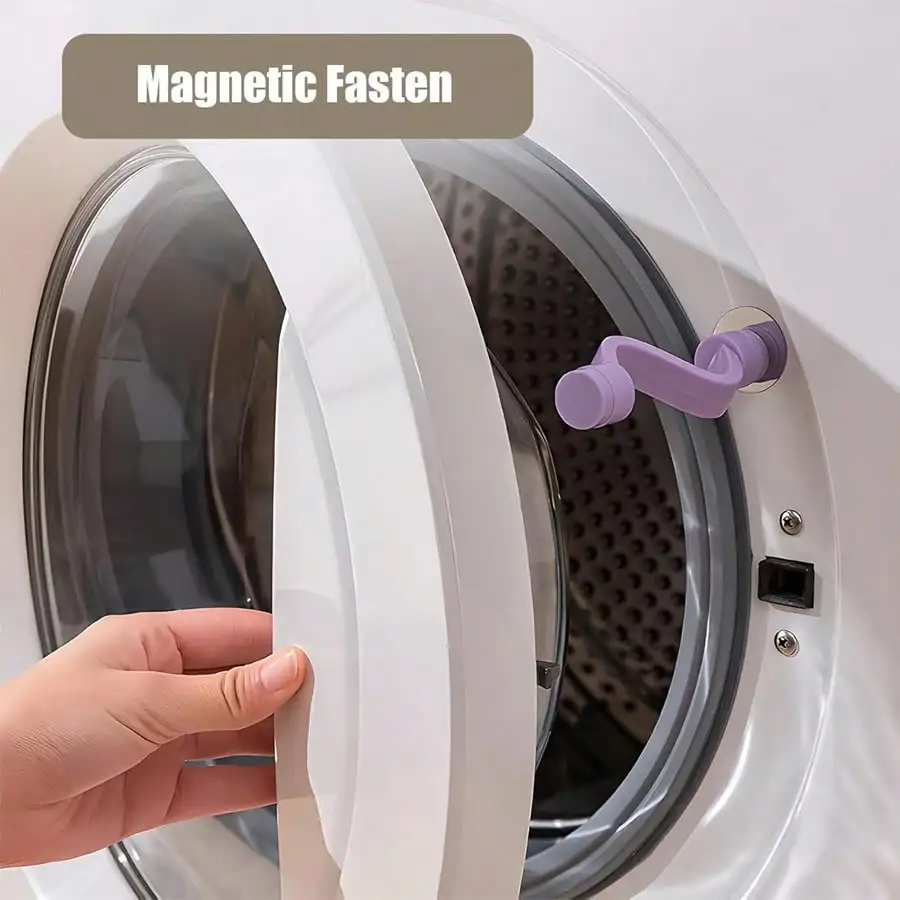 

1 Packs Washer Door Prop, Magnetic Front Load Washing Machine Door Stopper Keep Washer Door Open And Dry Prevent Odors Moldy, Washer Door Stopper Holder Holder Damping Fit Most Washing Machines