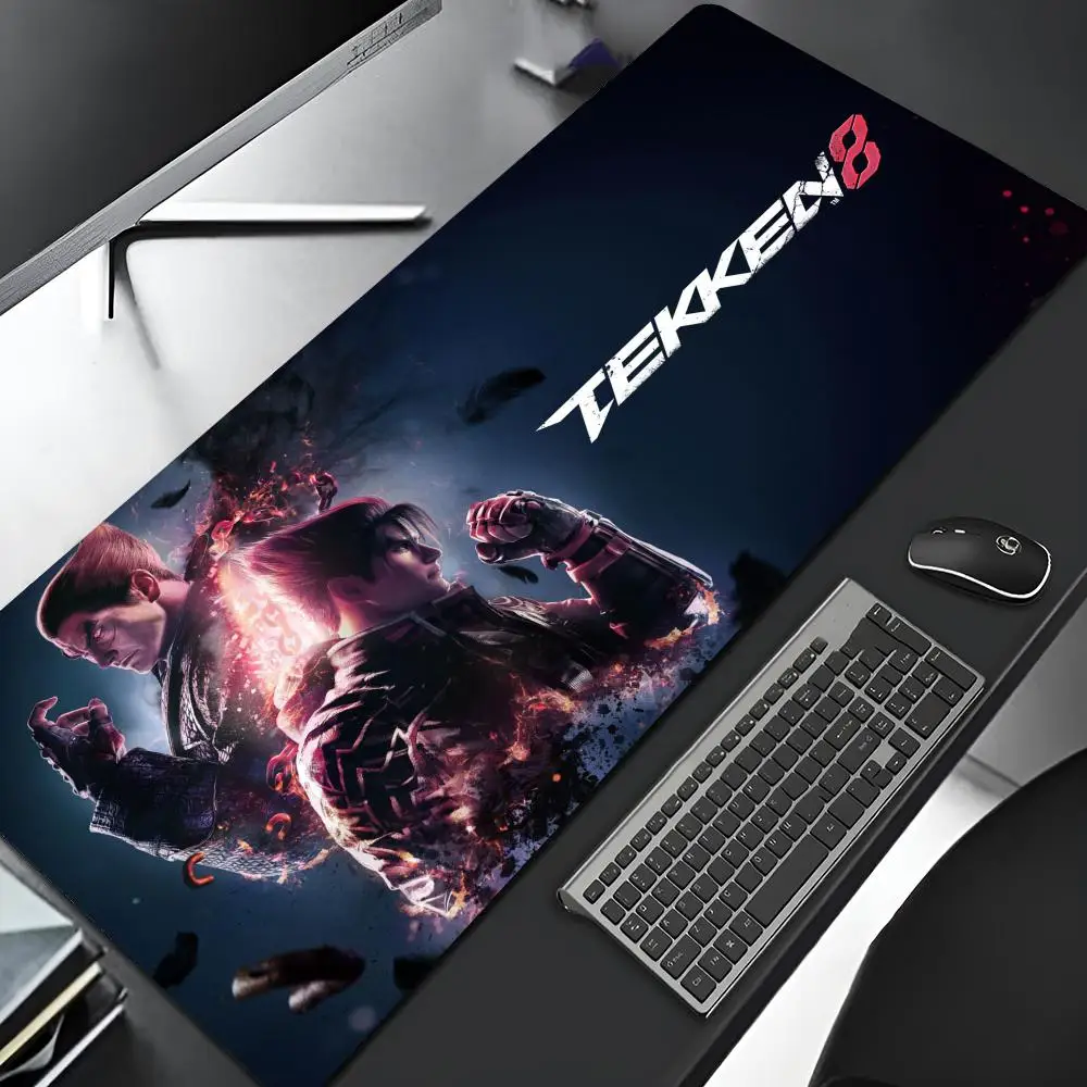 Tekken 8 Mouse Pad Gaming Locking Edge Big Computer Gamer Large Rubber Keyboard Art Mousepad Laptop Desk Mat