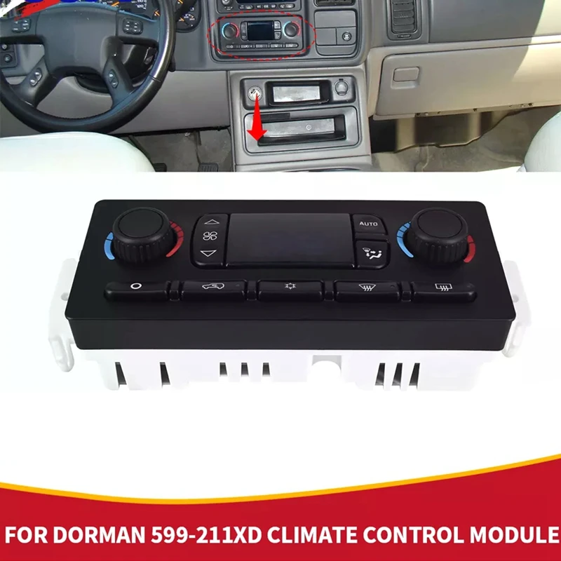 Top!-Car A/C Heater Climate Control Module 599-211XD 10367041 For Chevrolet GMC Silverado Buick Cadillac 599211XD 15077479