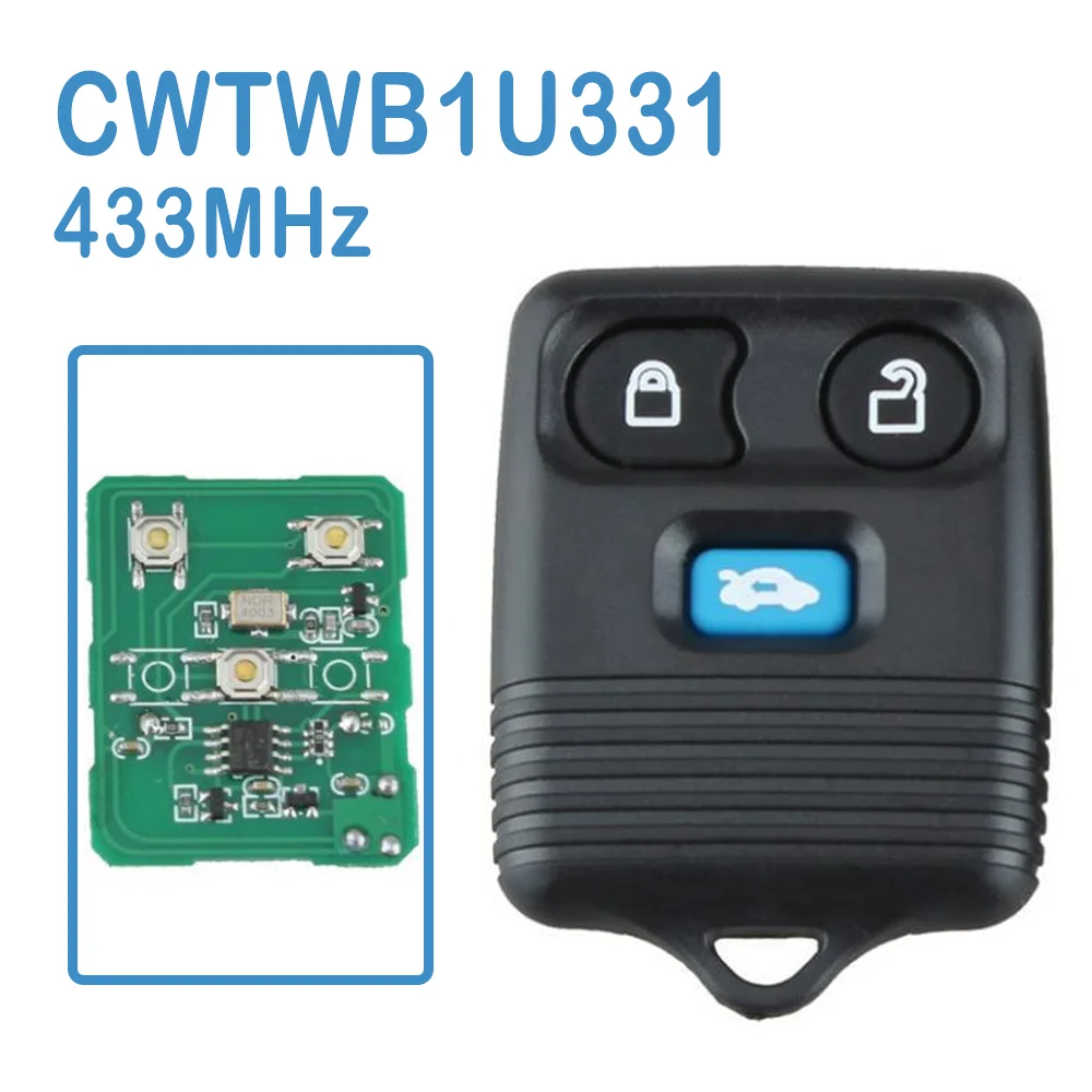 

CWTWB1U331 Auto Remote 2+1 Buttons 433MHz 2S4T-15K601-AA Replace Car Key For Ford Escape F150 Explorer 2001-2007