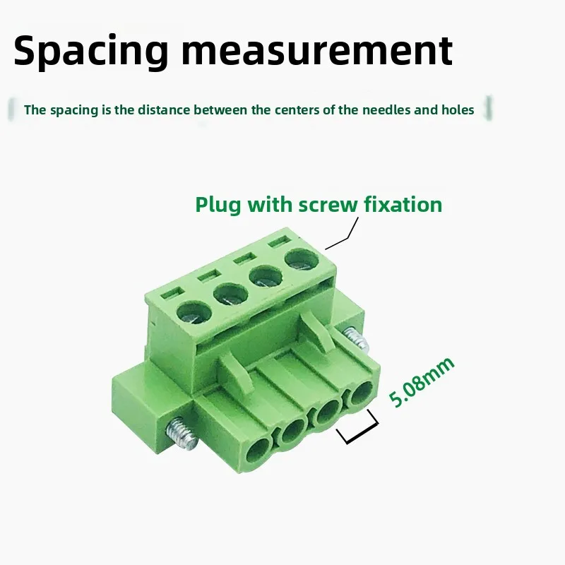 2EDGKM-5.08MM Pluggable Terminal Block 5.08mm Flange Screw Fixing Connector with Ear 2P