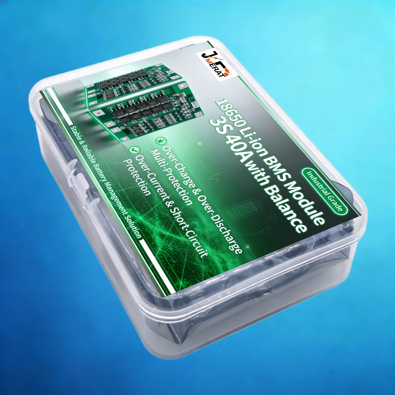 3pcs/Box 3S 40A BMS 18650 Li-ion Battery Protection Module with Balance Over Charge Discharge Short Circuit Protection