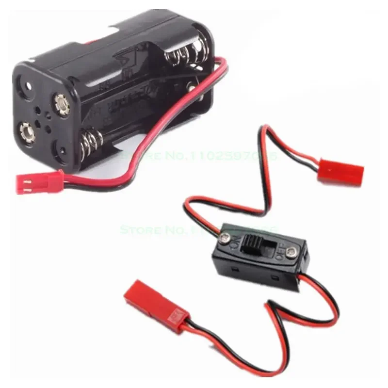 RC Switch Light On/Off Power Battery Receiver / 4 AA 6V Battery Container Holder Box JR JST Plug for RC Car Airplane Boat FPV