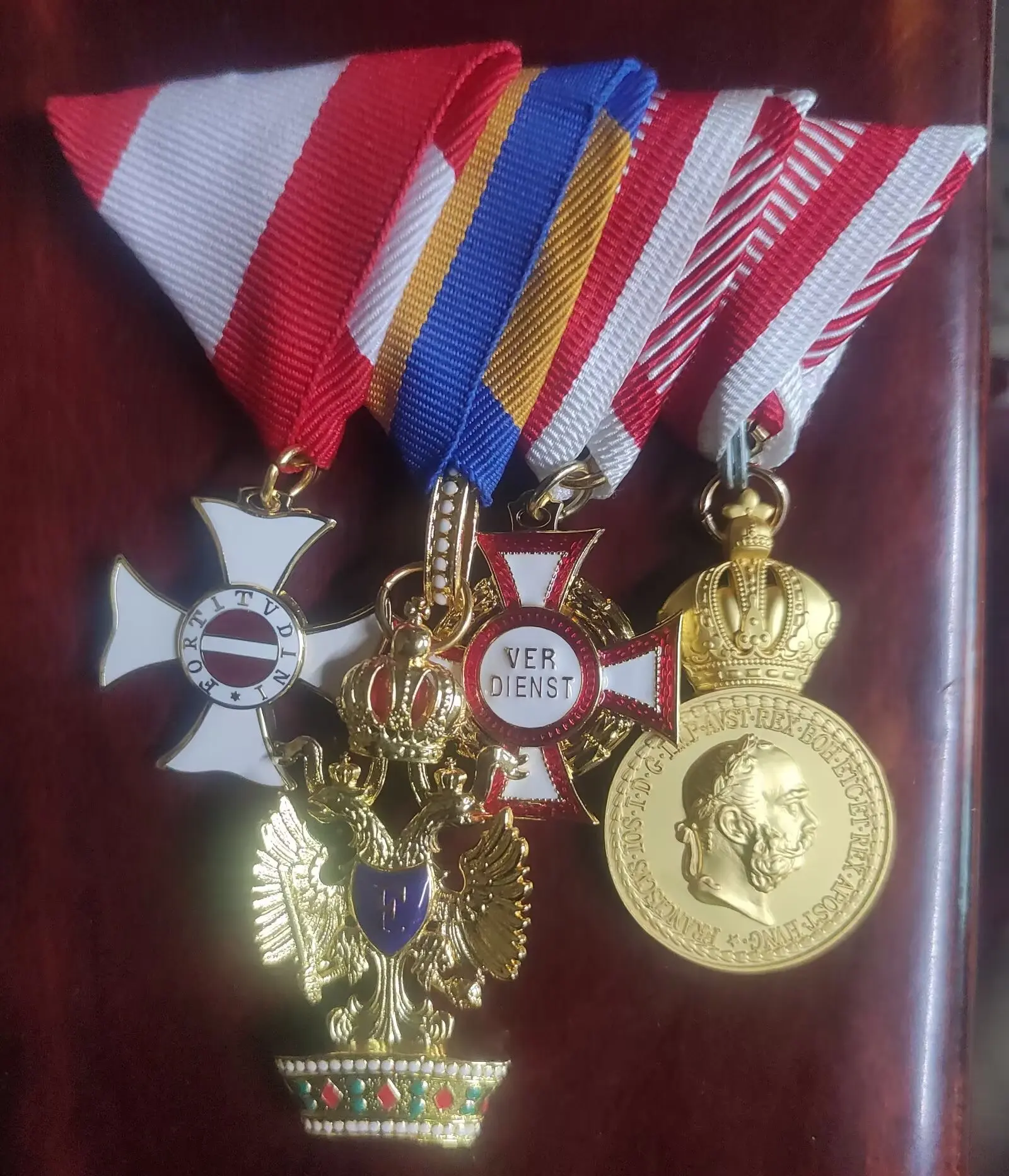 Austro‑Hungarian Empire Medal Franz Joseph Order Badge Historical Military Collection Craft With Ribbon Brooch Replica