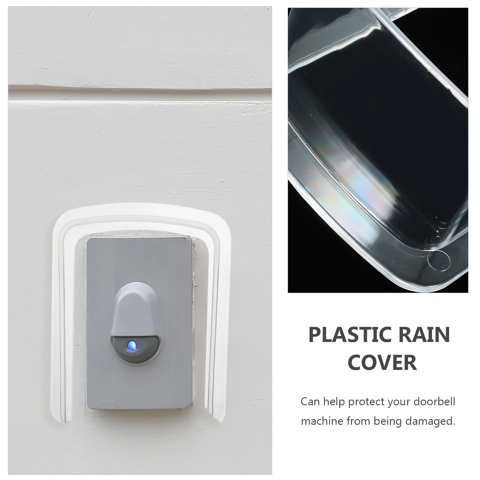 1Pcs Doorbell Protective Cover Plastic Rain Cover Waterproof Sunscreen for Home Company Commercial Environments