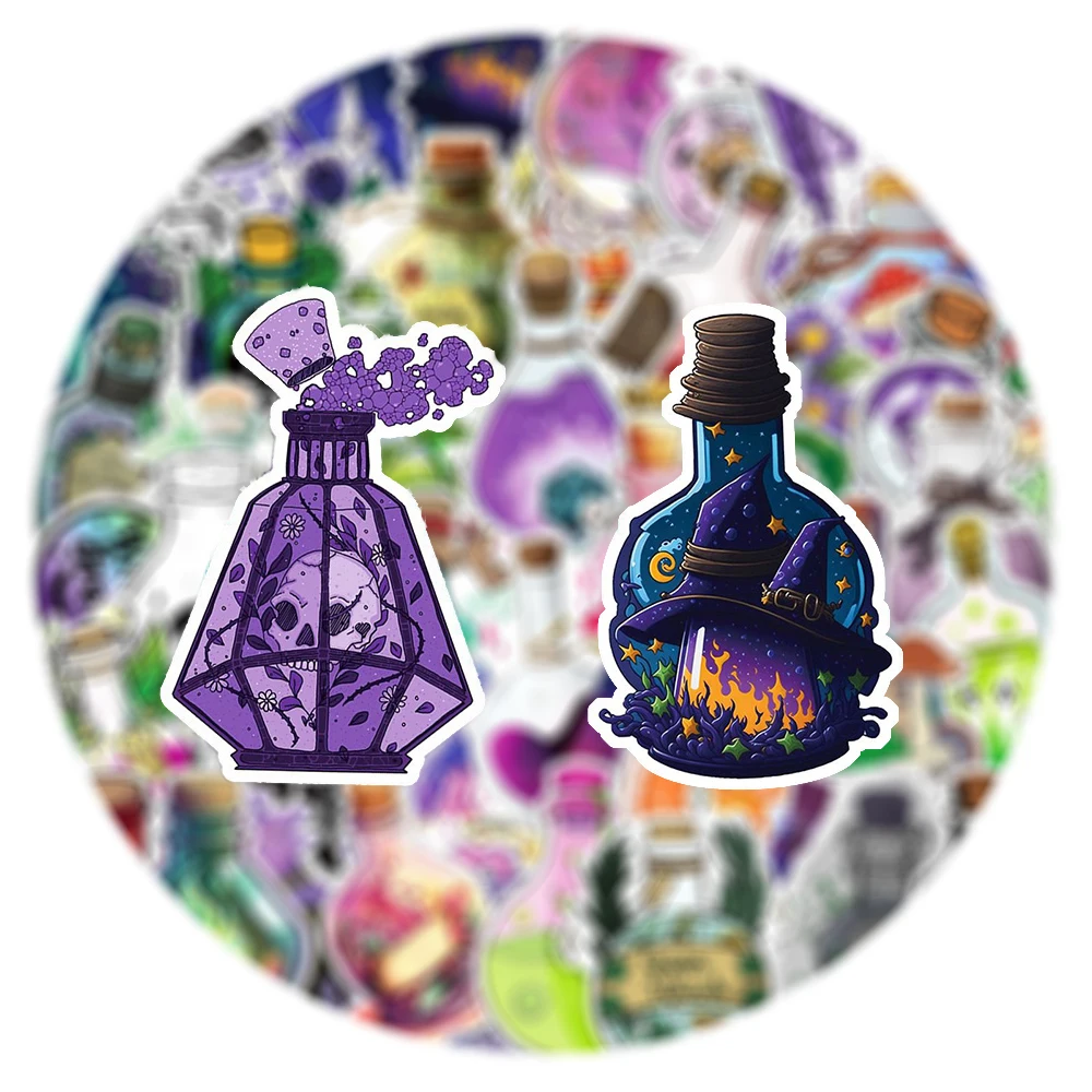 10/30/50pcs Cartoon Gothic Magic Potion Stickers Creative Graffiti Decals DIY Laptop Phone Scrapbook Bike Cool Sticker Packing