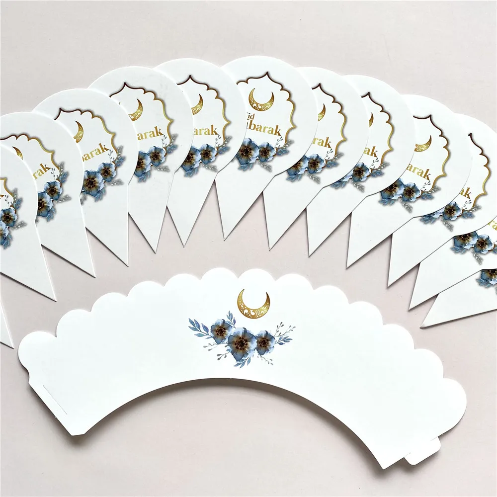 EID Mubarak Disposable Tableware Paper Plate Cup Napkin Ramadan Mubarak Muslim Islamic Festival Party DIY Decoration Supplies