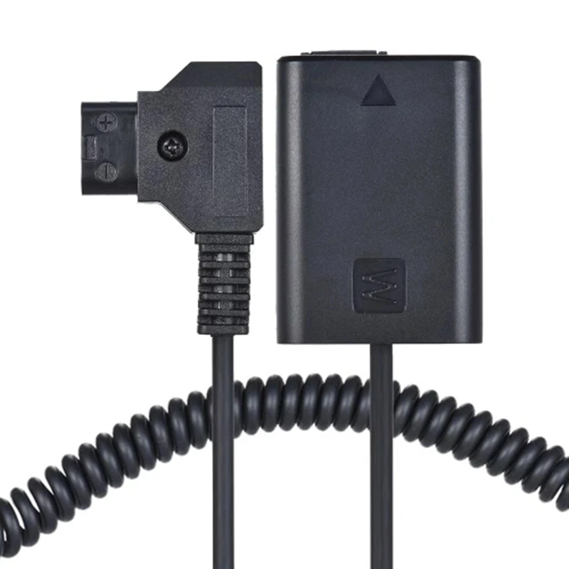GO-V-Mount / Anton Bauer D-Tap إلى NP-FW50 DC مقرنة الطاقة الدمية محول البطارية ملفوف كابل لسوني A7 A7ii A7S A7R A7sii A7R