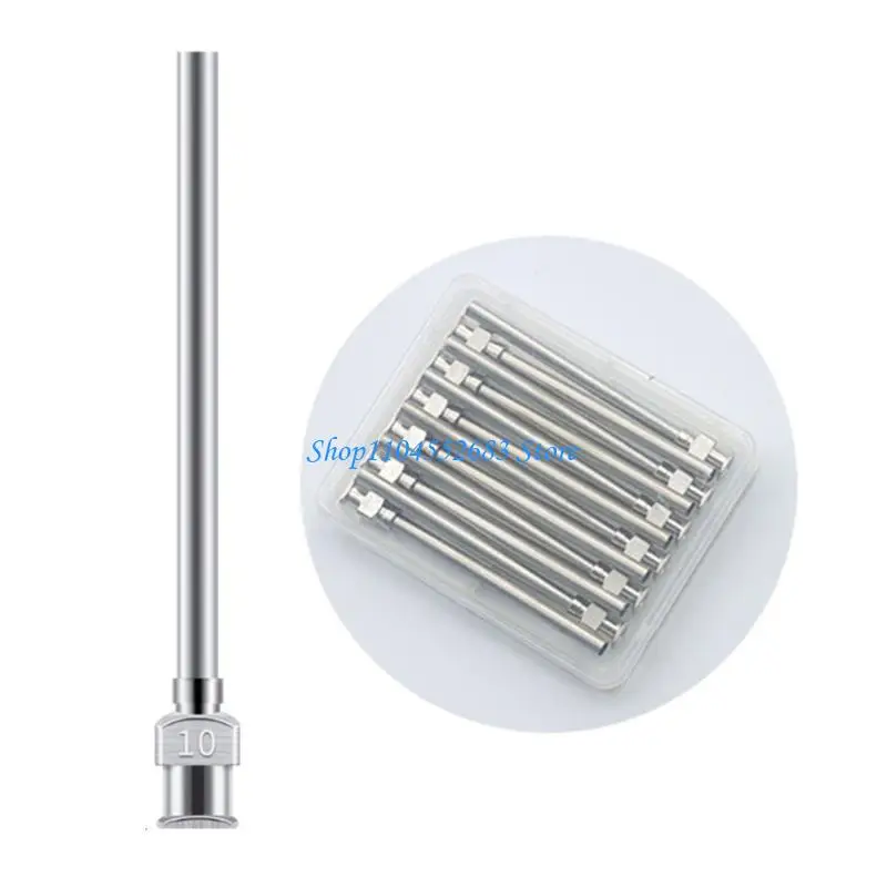 Y6GD Pack of 12 Long Lastingly Stainless Steel Needle 50mm for Accurate Adhesive Dispensing with Enhancing Flows in DIY Projects