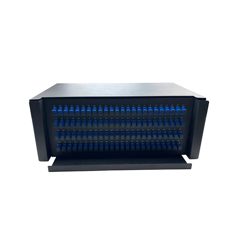 

1U 19-inch Fiber Optic Distribution Box with 24/48/96 Core SC/FC/LC/ST Pull-out Terminal Box for FTTH Networks LC Connectors
