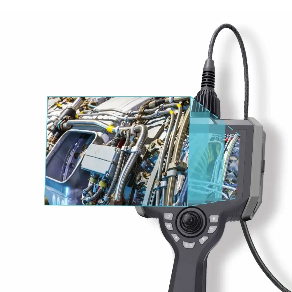 5.0 Inch HD Display 6.0mm Probe Length 5 Meters  360 Degrees Articulated Portable Video Borescope Inspection Camera