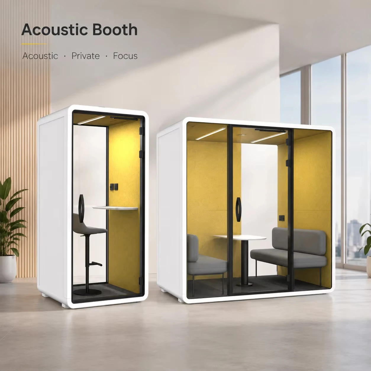 Mobile soundproof room Single Work Space Soundproof Telephone Booth Portable for Office Furniture School Studio Use