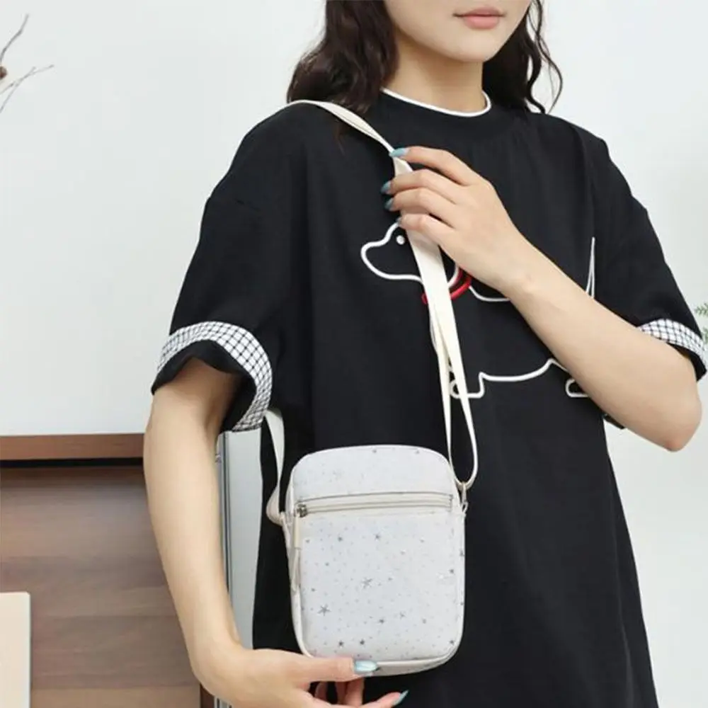 New Oxford Cloth Mini Phone Bag Lightweight Star Style Crossbody Bag Portable Multi Layer Small Purse Shopping