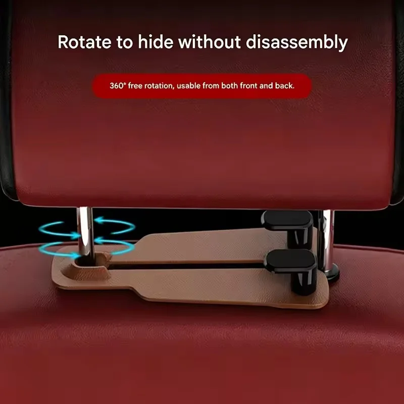 2pcs - Car Seat Hook Multifunctional in Car Rear Seat Phone Holder Bag and Wallet Holder with Double Hooks Car Storage Accessori