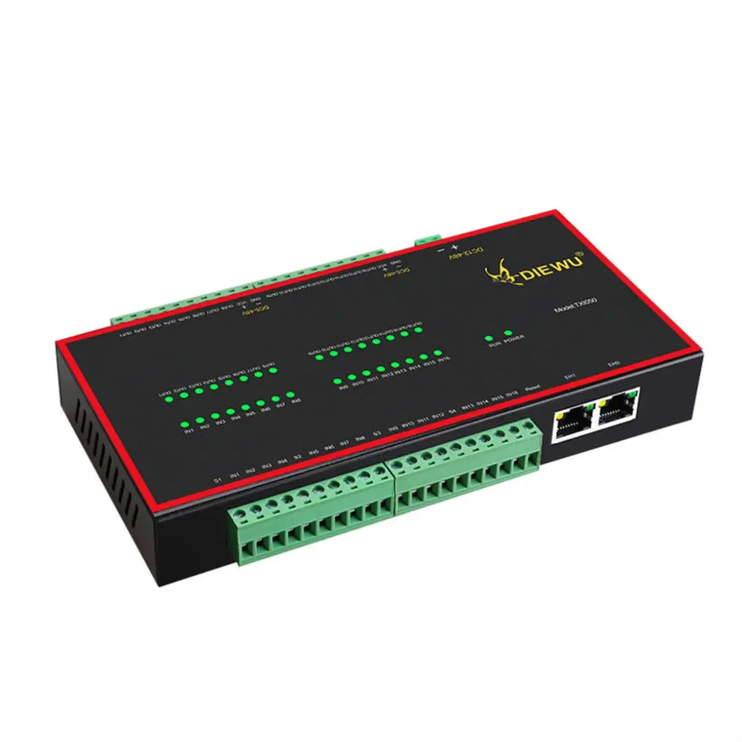 EtherCAT-Compatible Slave IO Module Device 16 Input 16 Output NPN Input Module 100Mbps Full Duplex with Dual Adaptive RJ45 Port