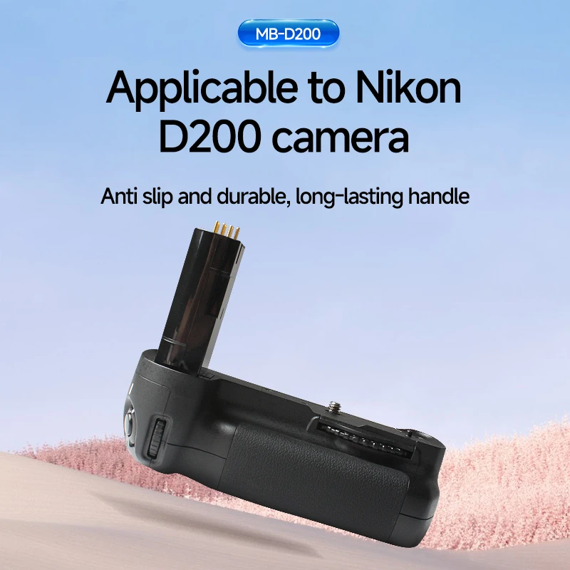 MB-D200 Vertical Battery Grip for Nikon D200 DSLR with Dual EN-EL3e/6 AA Tray Dual Command Dials Portrait Shooting Handle