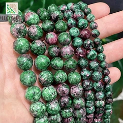 Epidote Zoisite Tourmaline Stone Round Loose Beads Diy Handmade Bracelet Natural Stone for Jewelry Making 15