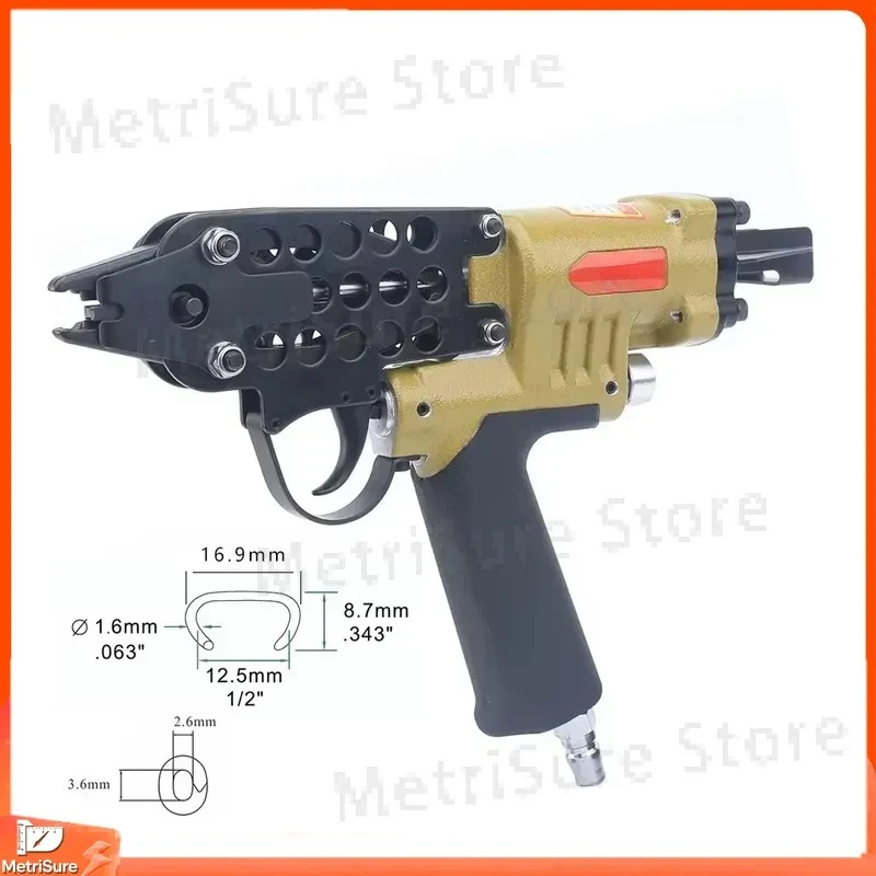 Pneumatic Nail Gun Type C Air Nail Gun for Woodworking Carpentry Construction DIY Projects with Decorative Nails for