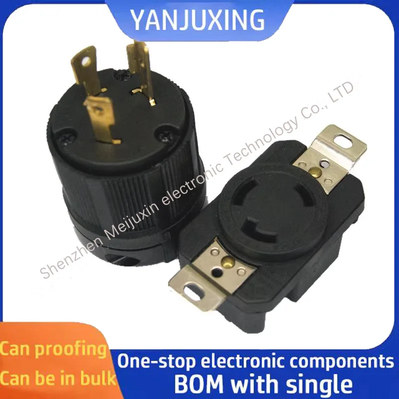 30A generator plug US-style 3-pin anti-loosening concealed socket L6-30P high-power three-prong American plug socket