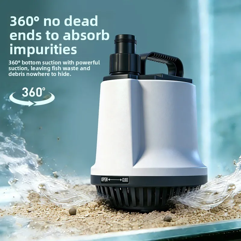 Fish Pond Water Pump Large Flow Submersible Low Suction Koi Fish Pond Rockery Filter Circulation Bottom Suction