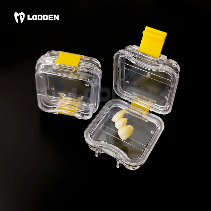 10pcs Dental Storage Box Denture Plastic Membrane Box With Transparent Flexible Film Dental Crown Box Dentist Material