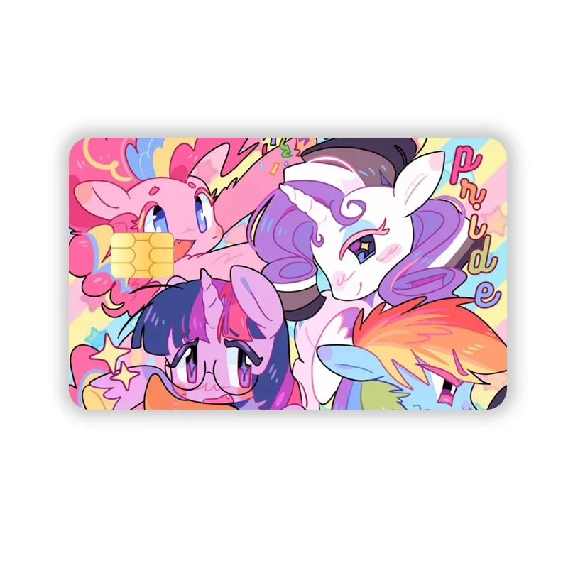 Autocollant imperméable en PVC Pony Paumovies Baby, bande de film Anime, autocollant de carte de crédit, cadeau de décalcomanie, arc-en-ciel Kawaii