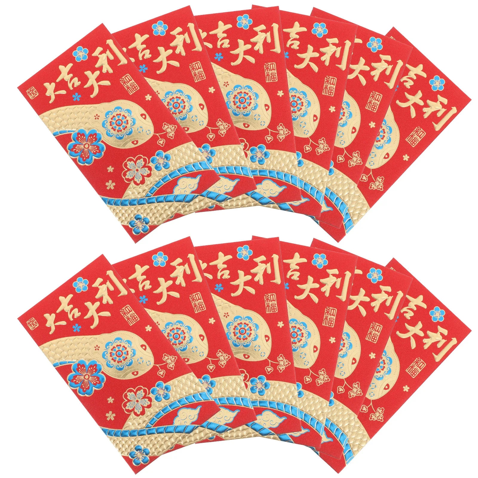 

12 Pcs Red Envelope Chinese New Year Pockets Coin Envelopes Cartoon Money Bags Paper Decorations