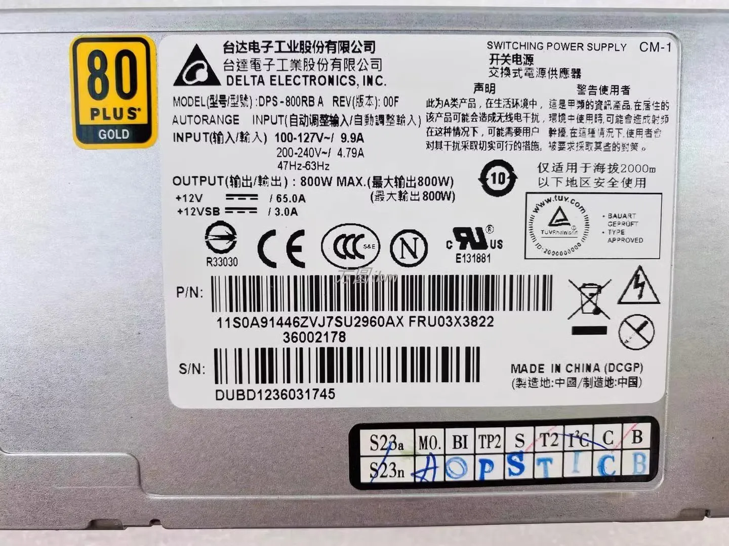 Suitable for Lenovo RD630 640 530 430 server power supply DPS-800RB A/C E 800W in stock