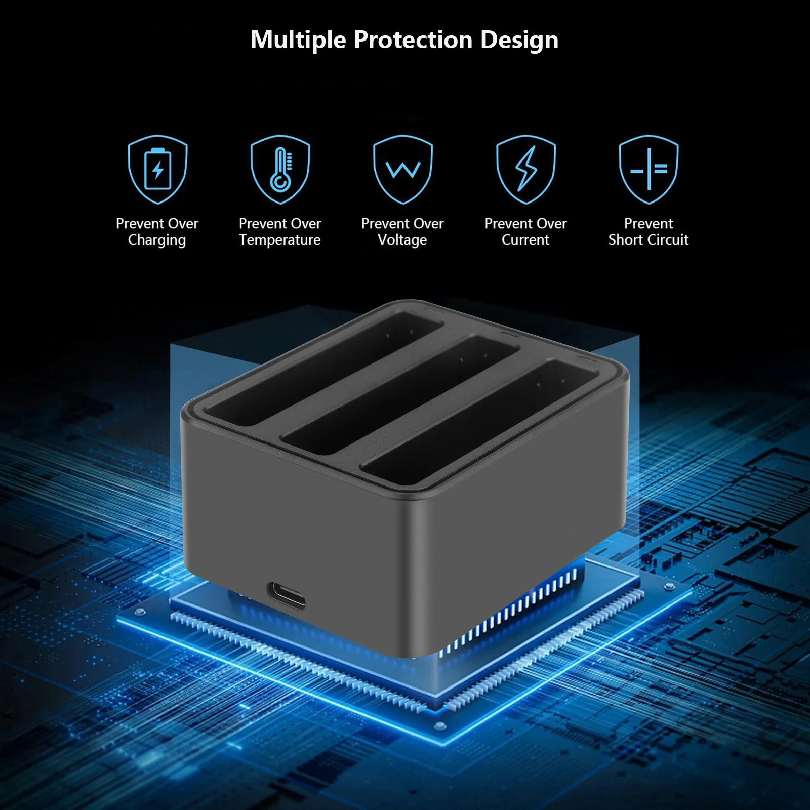 صندوق شحن سريع instax4 ، Insta ، شاحن واحد × 4 ، ملحقات المحور