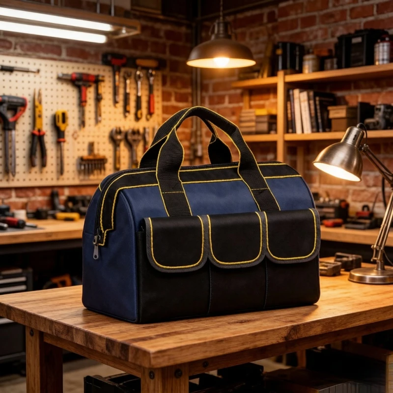 Multifunctional 13-16 Inch Tool Bag, Thick Large Capacity Waterproof Wear-Resistant Organizer with Multi-Pocket for Hand Tools
