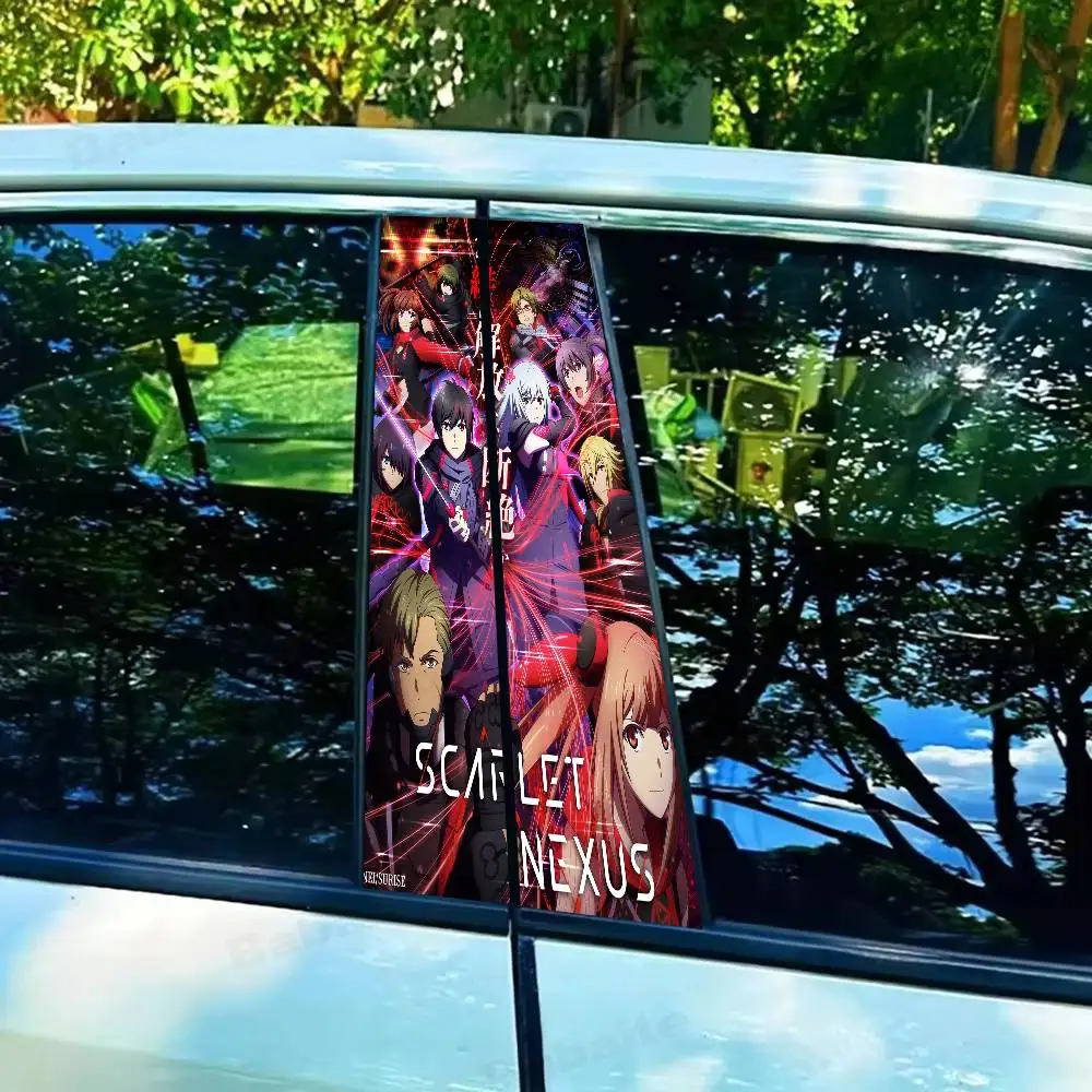 

Scarlet Nexus Car B-Pillar Stickers Auto Center Column Decoration Cover Scratches Waterproof Decal Car Decoration