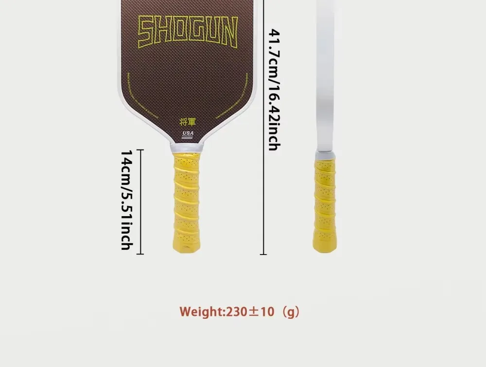 SHOGUN Klassischer Pickleball-Schläger, Titan-Drahtflächen-Design, USAPA-Zertifiziert, EPP-Schaumkern, Rutschfester Griff, Liga-Modell – Detail 9