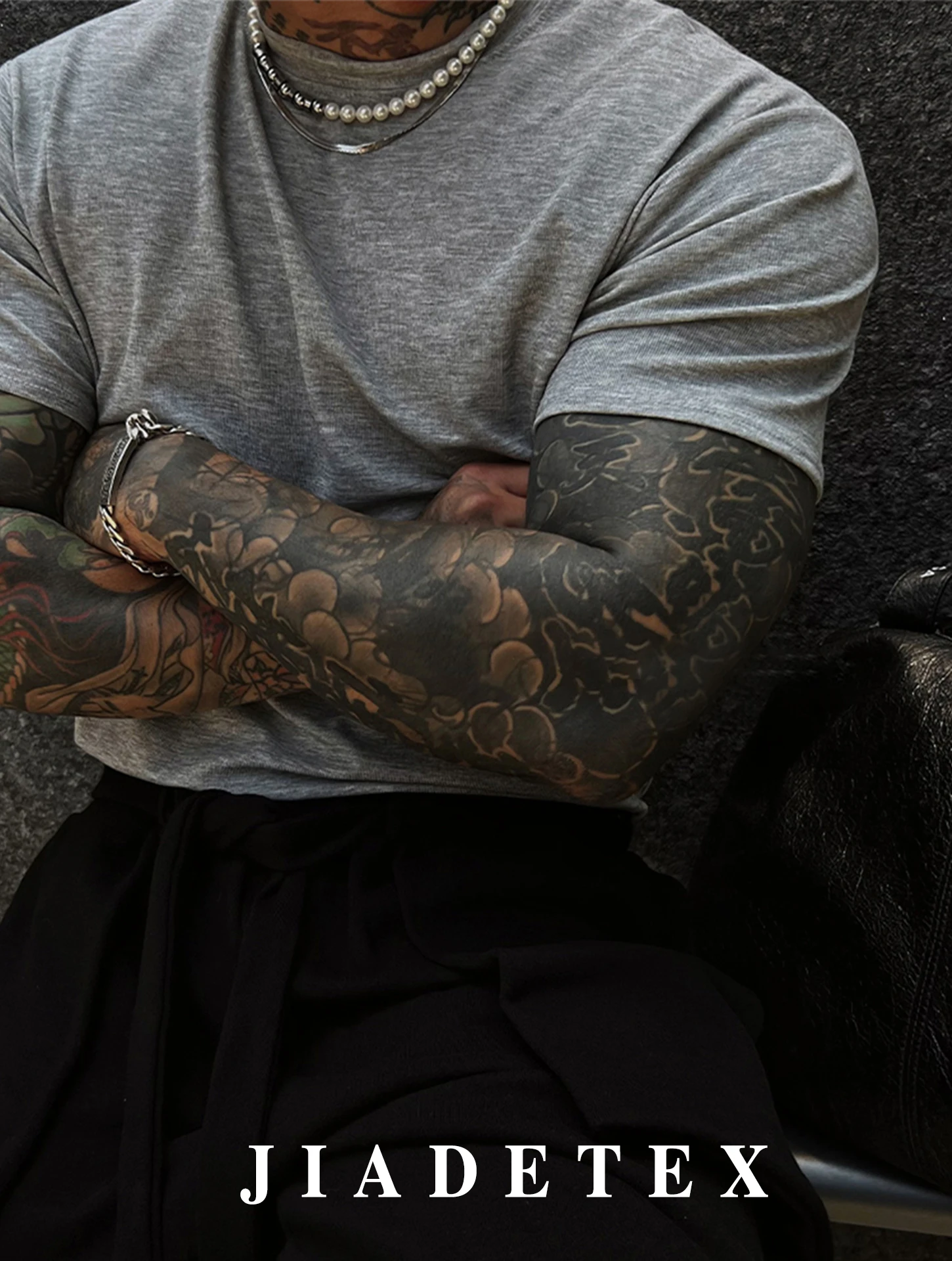 

Мужская футболка JIADE American Style с круглым вырезом, эластичная, дышащая, для фитнеса и спорта, повседневная базовая модель