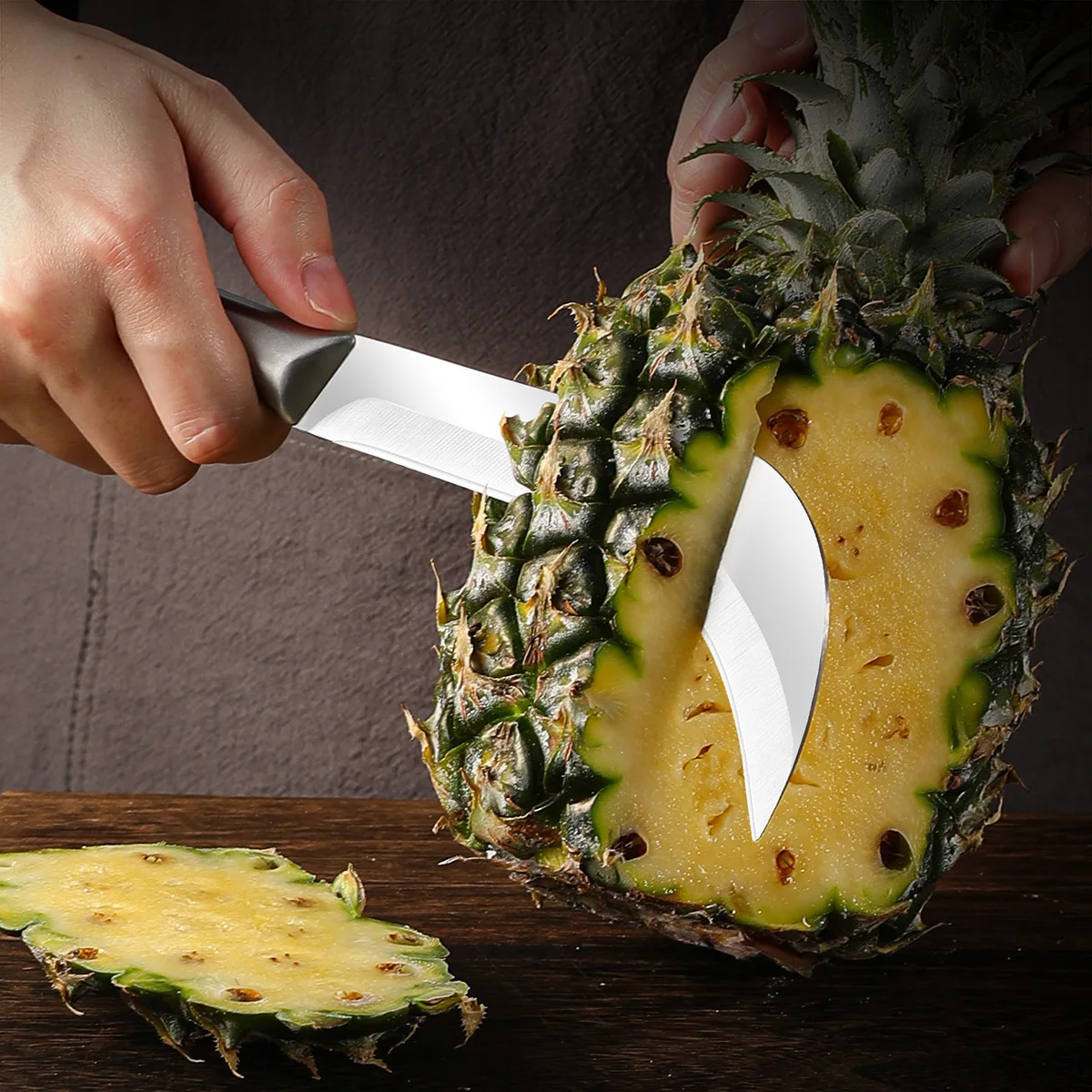 Neuer Professioneller Ananas- & Zuckerrohrschäler - Multifunktionales Küchenmesser aus Edelstahl für Haushalt & Gewerbliche Nutzung – Detail 7