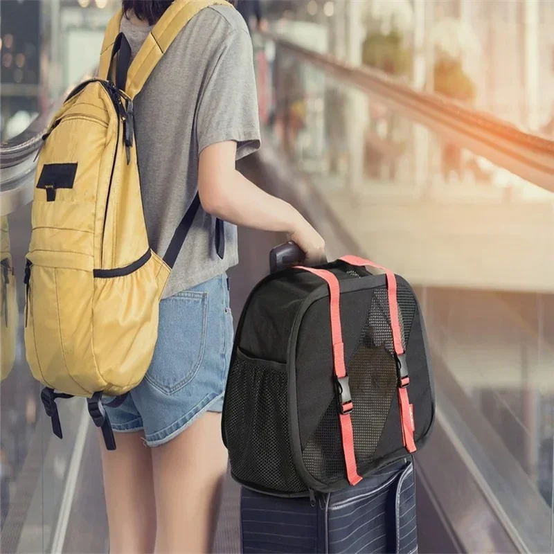 

Удобная дышащая сумка через плечо, портативная складная дорожная клетка для собак и кошек с сеткой