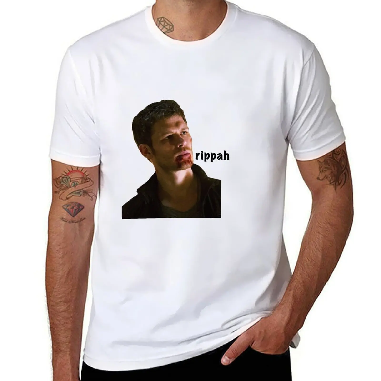

Klaus Mikaelson “rippah” T-Shirt man tshirt t shirts for man cotton soft man t shirt cotton T-shirt