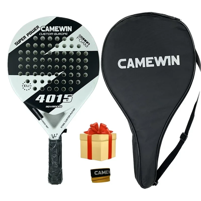 Padel Racket Tennis Carbon Fiber Soft  Face Tennis Paddle Racquet Racket with Padle Bag Cover With Free Gift New Hot Grip tennis