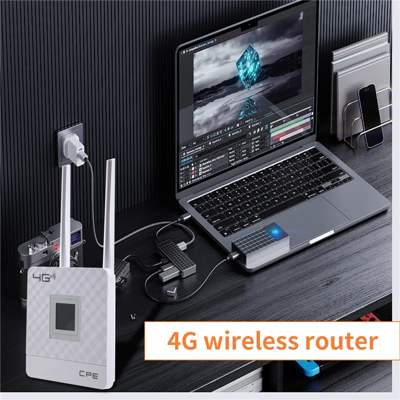 CPE903 4G Wireless Router mit SIM-Slot-Überwachung Enterprise Wireless zu kabelgebundenem tragbarem WIFI für Zuhause/Büro (EU-Stecker)