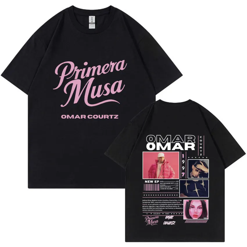 

Omar Courtz Primera Musa Album Tour T-shirt Men Women Hipster Hip Hop Short Sleeve T Shirt Summer Cotton Oversized Cozy T-shirts