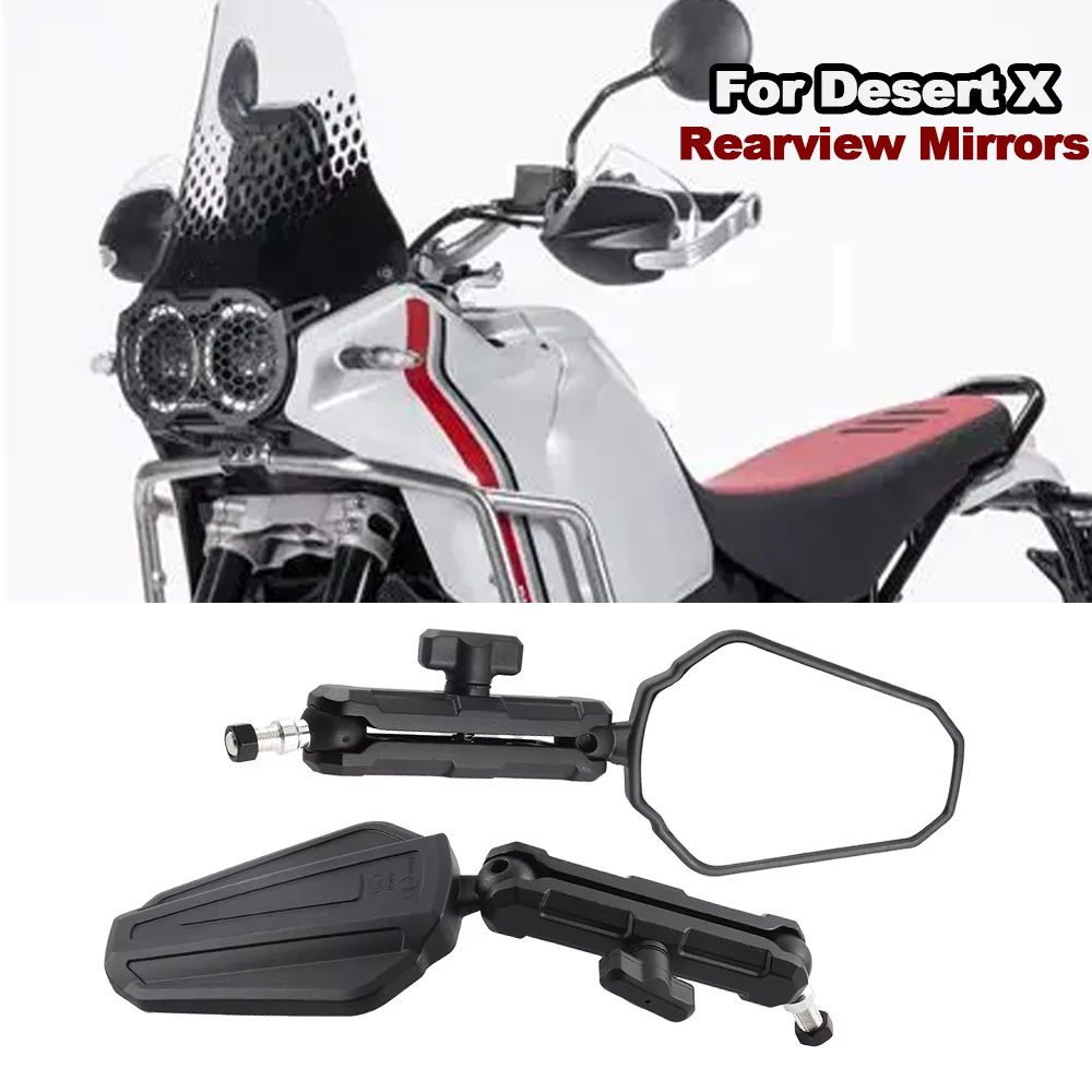 

Motorcycle For Ducati Desert X DesertX Adventure Folding Mirror Rearview Adjustable Mirrors off-road Side Mirrors