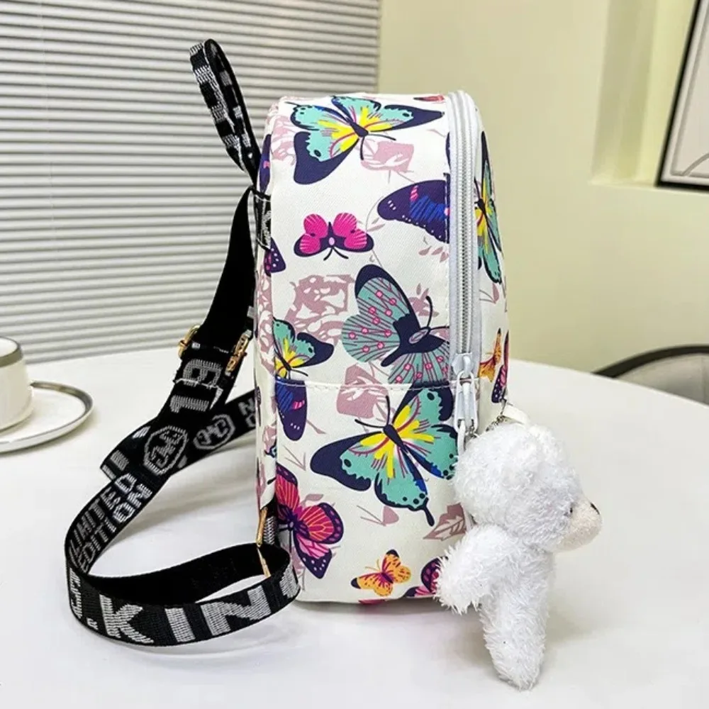 Mini mochilas con estampado de mariposas para mujer, mochilas impermeables de gran capacidad, mochilas escolares de nailon para niñas