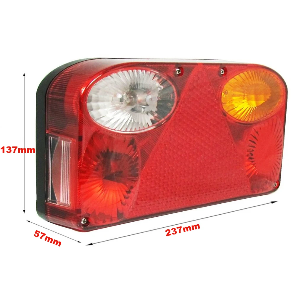 1 Set 12V Car Truck Tail Light Rear Stop Brake Fog Light Signal Lamp 5.5m Cable 13 Pin Plug 5 Functions Trailer Caravan Lorry