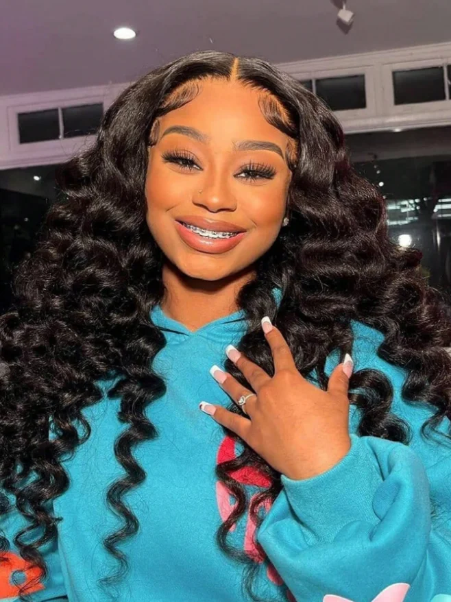 Curly Human Hair Wigs 30 40 Inch Loose Wave 13x6 HD Lace Front Human Hair Wigs 5x5 Deep Wave Frontal Wig For Women