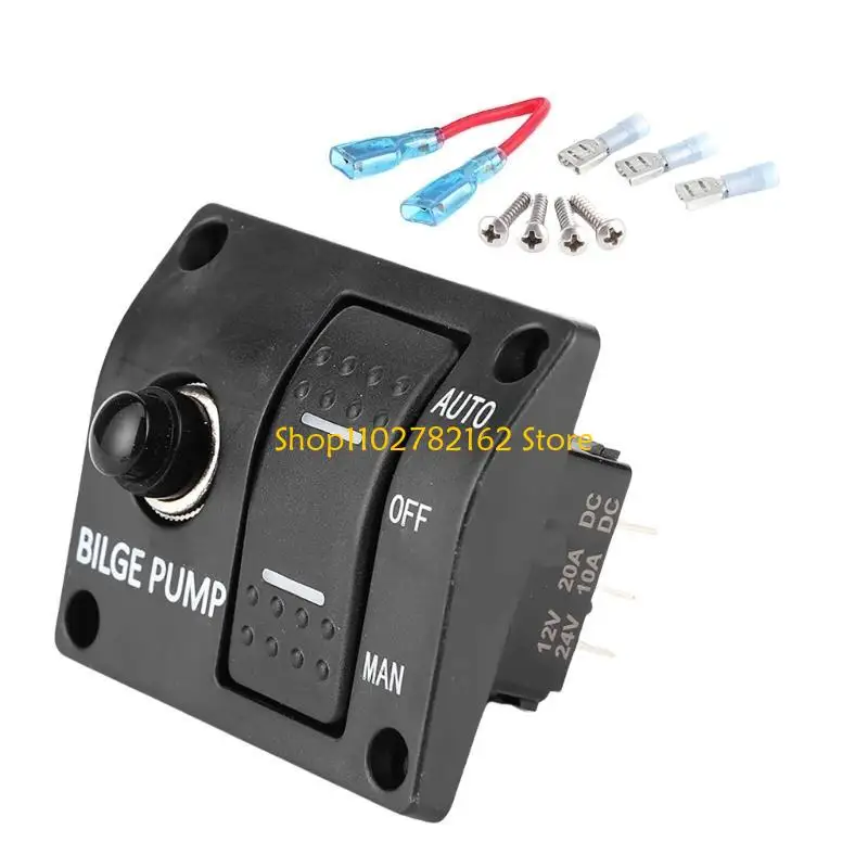 547B مضخة نزح لوحة التبديل 3 طريقة LED عرض 15A قطاع دارة الحماية دليل جهاز التحكم في الآسن سهل التشغيل #4