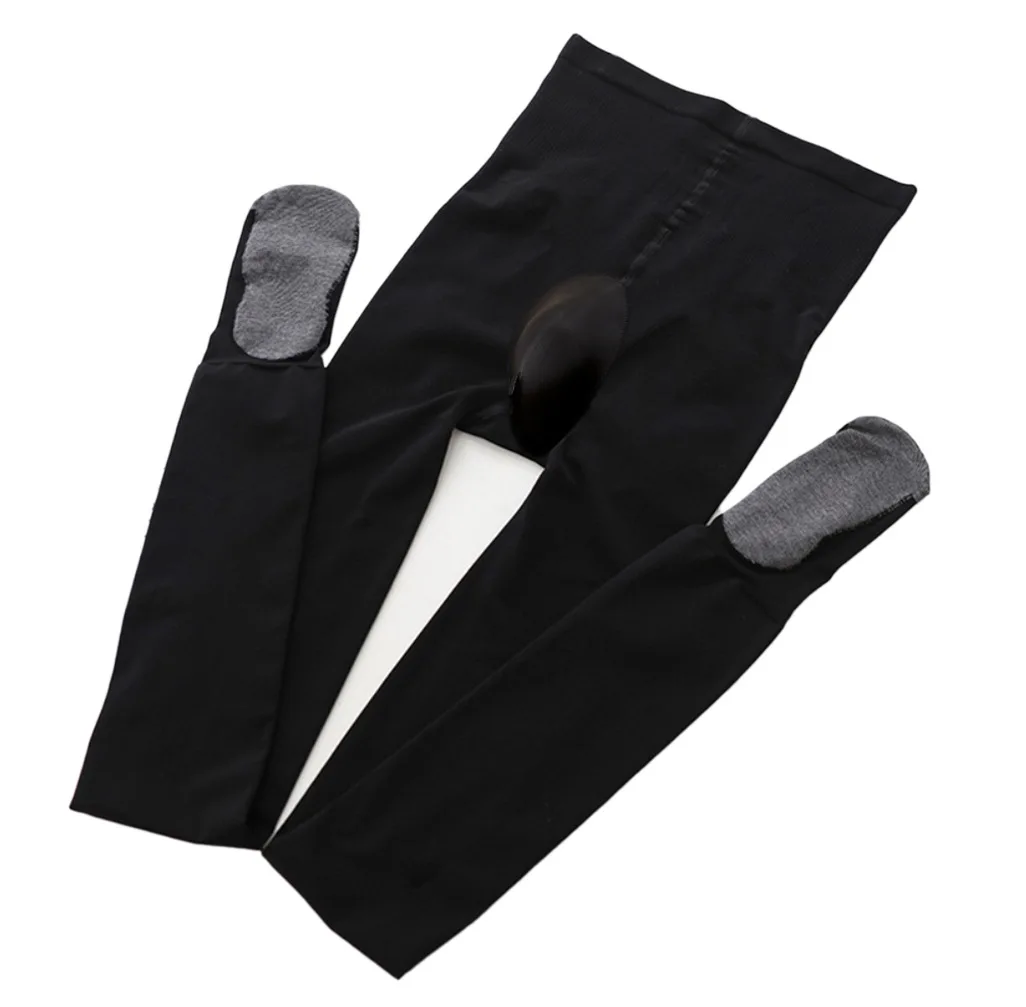 200D 男性ベルベットストッキング熱下着冬ロングジョンズ防風タイトパンツハイウエストレギンス男性厚みのストッキング